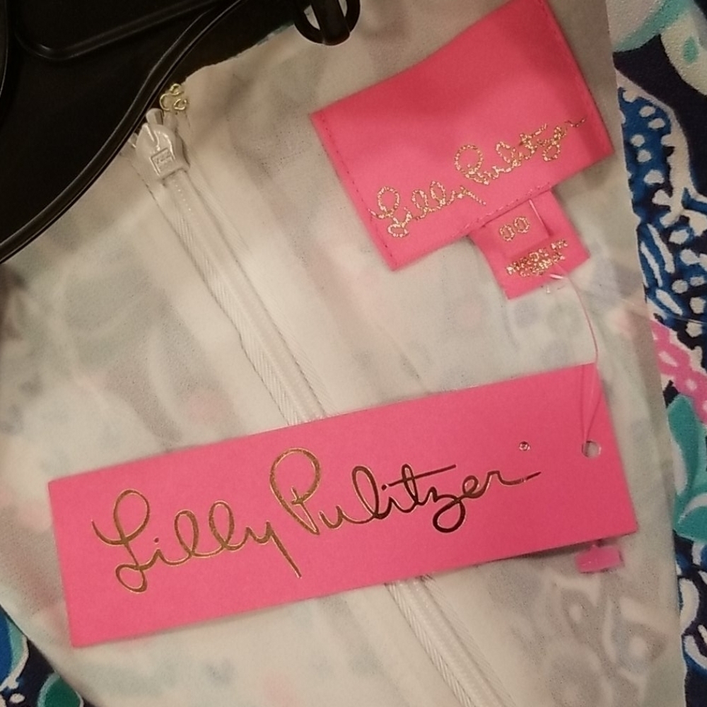 💕LILLY PULITZER Kathie Dress Lookin Sharp 00 NWT - Picture 15 of 16